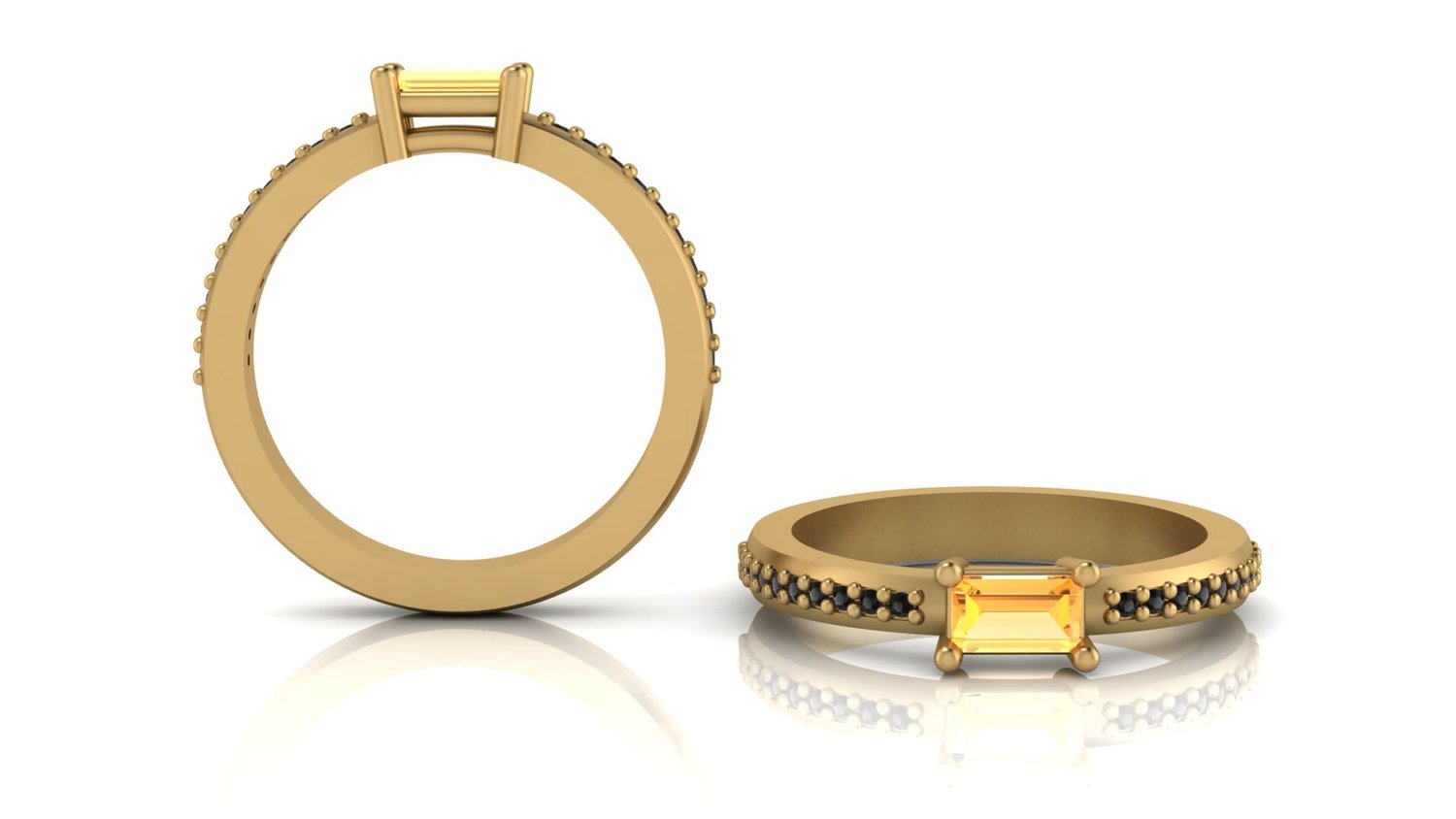 Silver Garnet Birthstone and Diamond Ring (January) | Don Basch Jewelers
